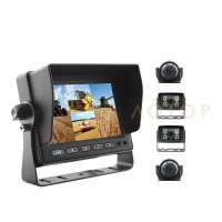 5 Inch Car Rear View Monitor Support 4 Channels Video Input Split View Rearview Monitor for Trucks Forklifts