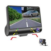 Three Cameras 4inch 3 Lens Car DVR 1080P Auto Camera Triple Lens Dash Cam